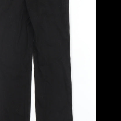F&F Boys Black  Viscose Carpenter Trousers Size 7-8 Years L20 in Regular Zip