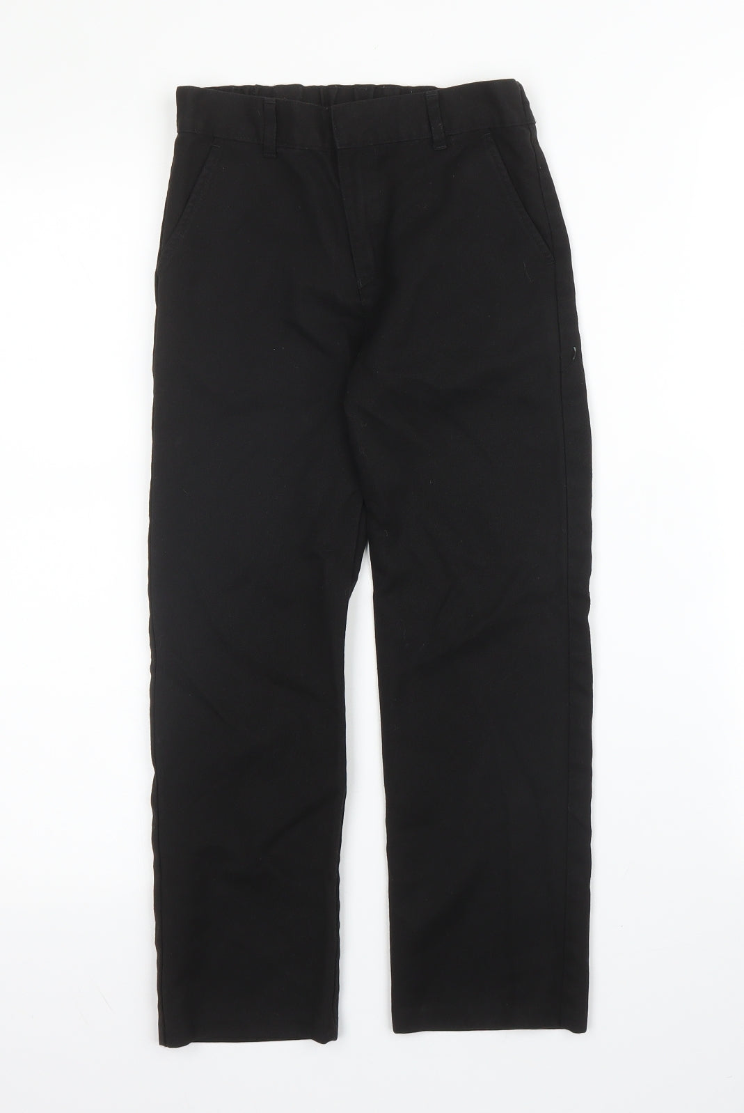 F&F Boys Black  Viscose Carpenter Trousers Size 7 Years L20 in Regular Zip