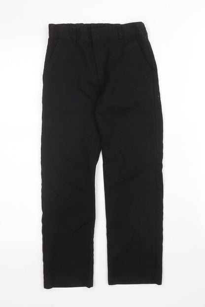 F&F Boys Black  Viscose Carpenter Trousers Size 7 Years L20 in Regular Zip