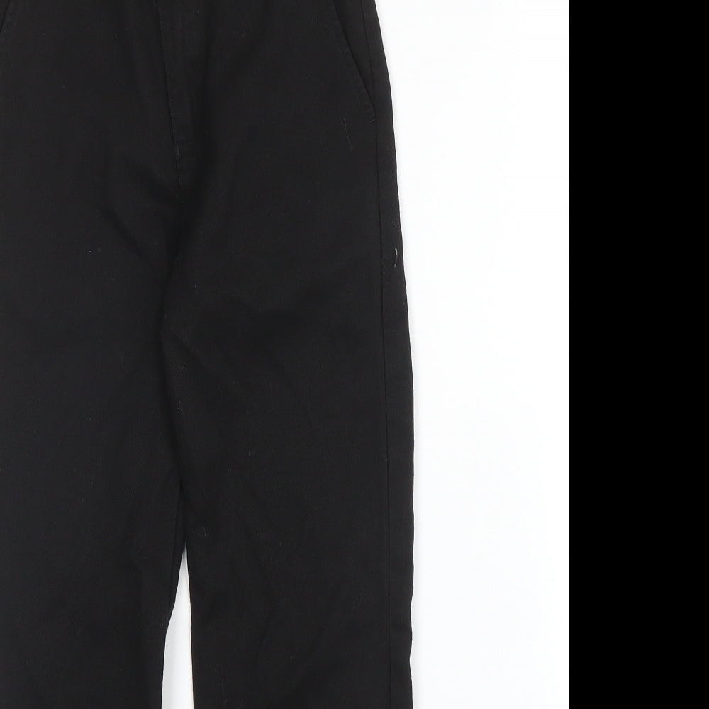 F&F Boys Black  Viscose Carpenter Trousers Size 7 Years L20 in Regular Zip