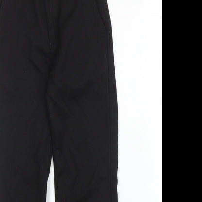 F&F Boys Black  Viscose Carpenter Trousers Size 7 Years L20 in Regular Zip