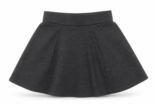 Front view of George girls’ grey viscose a-line skirt, size 3, years regular