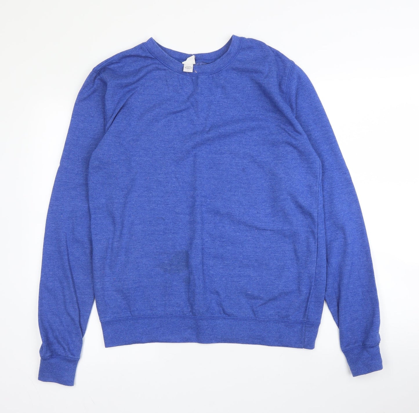 All We Do is Mens Blue Round Neck  Cotton Pullover Jumper Size L