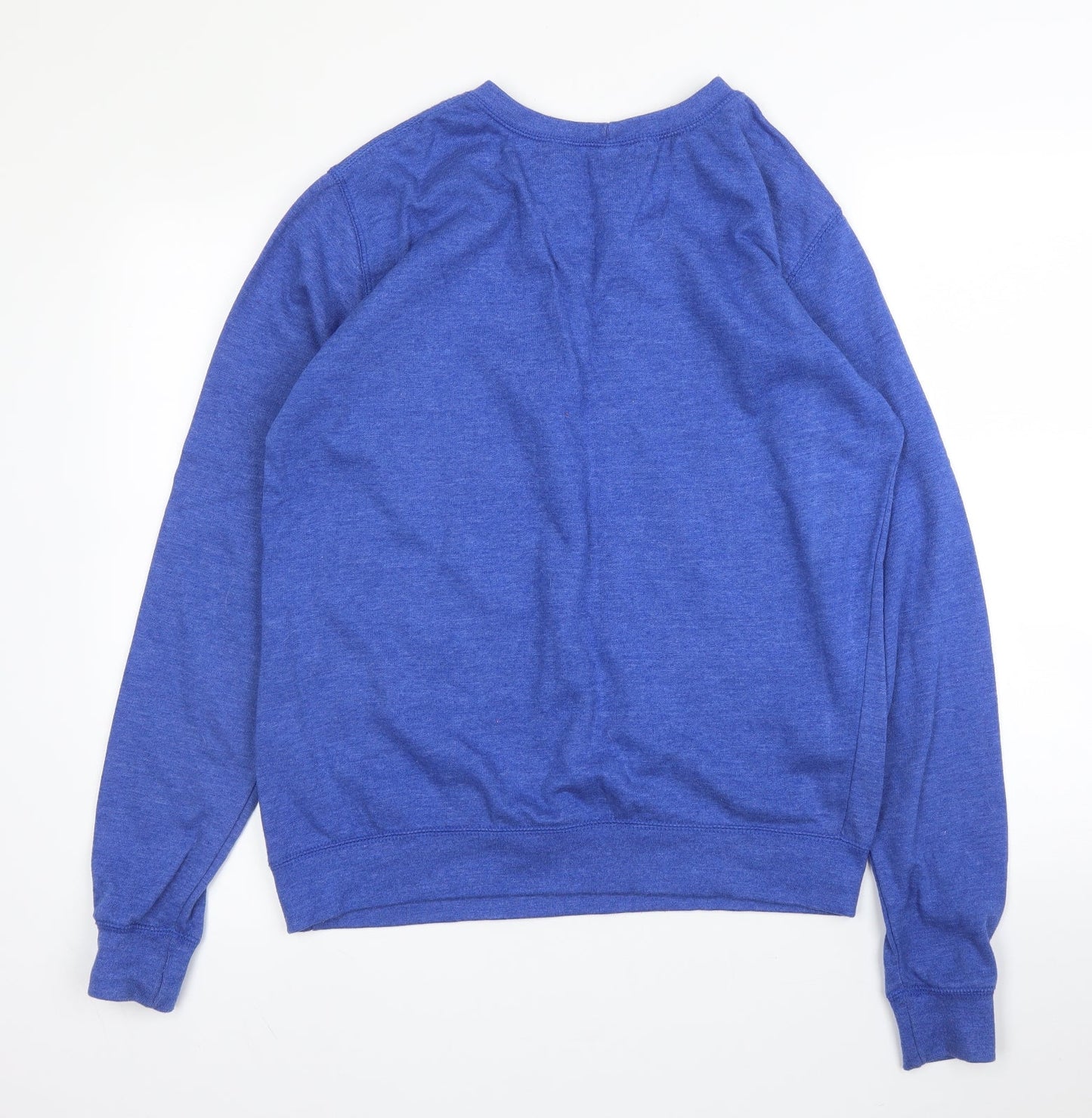 All We Do is Mens Blue Round Neck  Cotton Pullover Jumper Size L