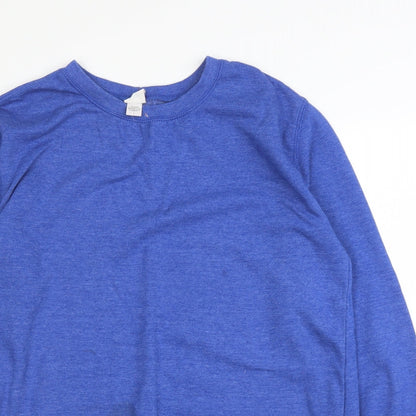 All We Do is Mens Blue Round Neck  Cotton Pullover Jumper Size L