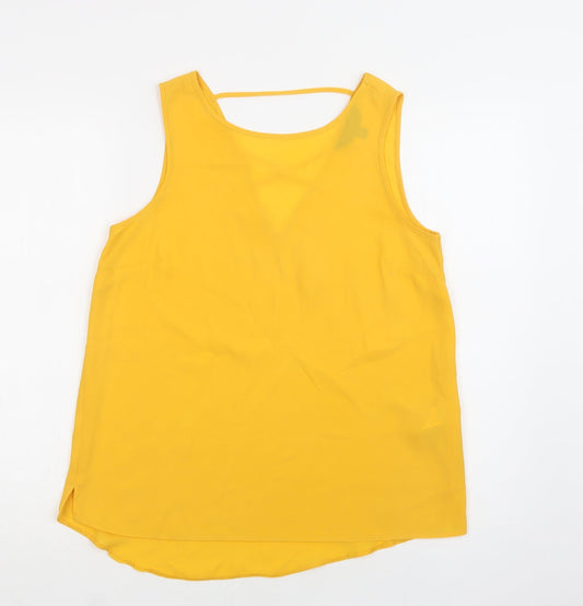 Womens UK Size 10 Dorothy Perkins Yellow Basic Blouse