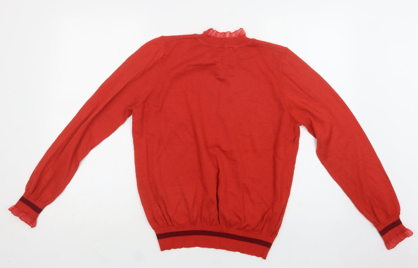 NEXT Womens Red Collared  Polyester Pullover Jumper Size M