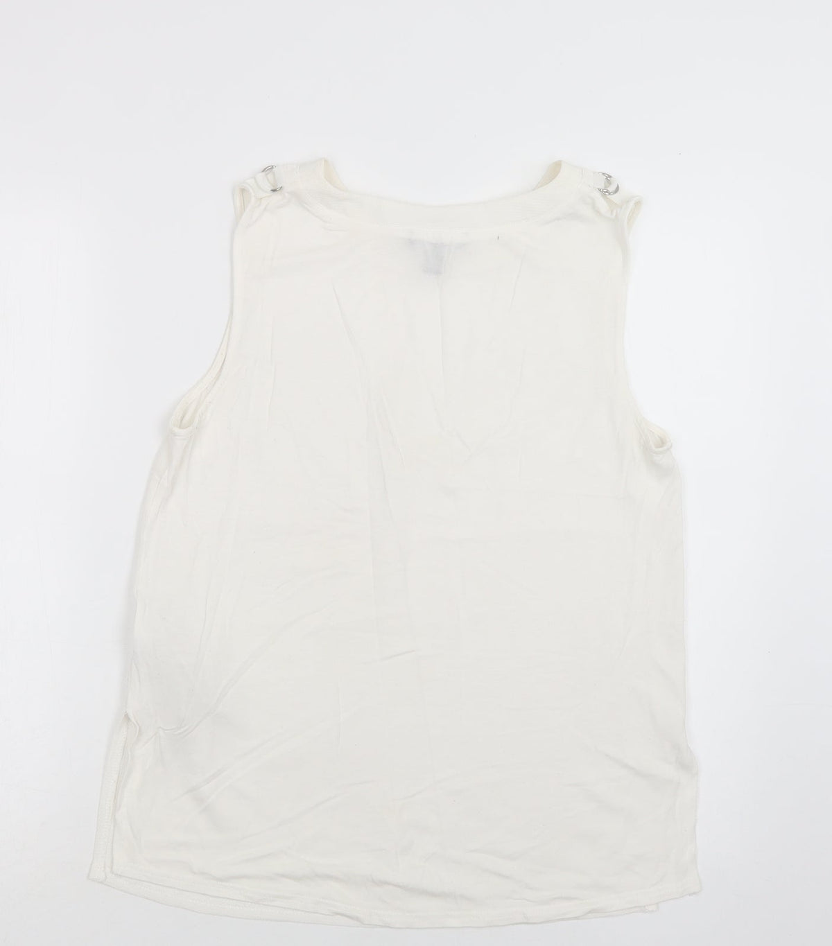 Womens UK Size 10 New Look White Basic Blouse