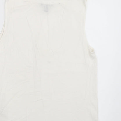 Womens UK Size 10 New Look White Basic Blouse