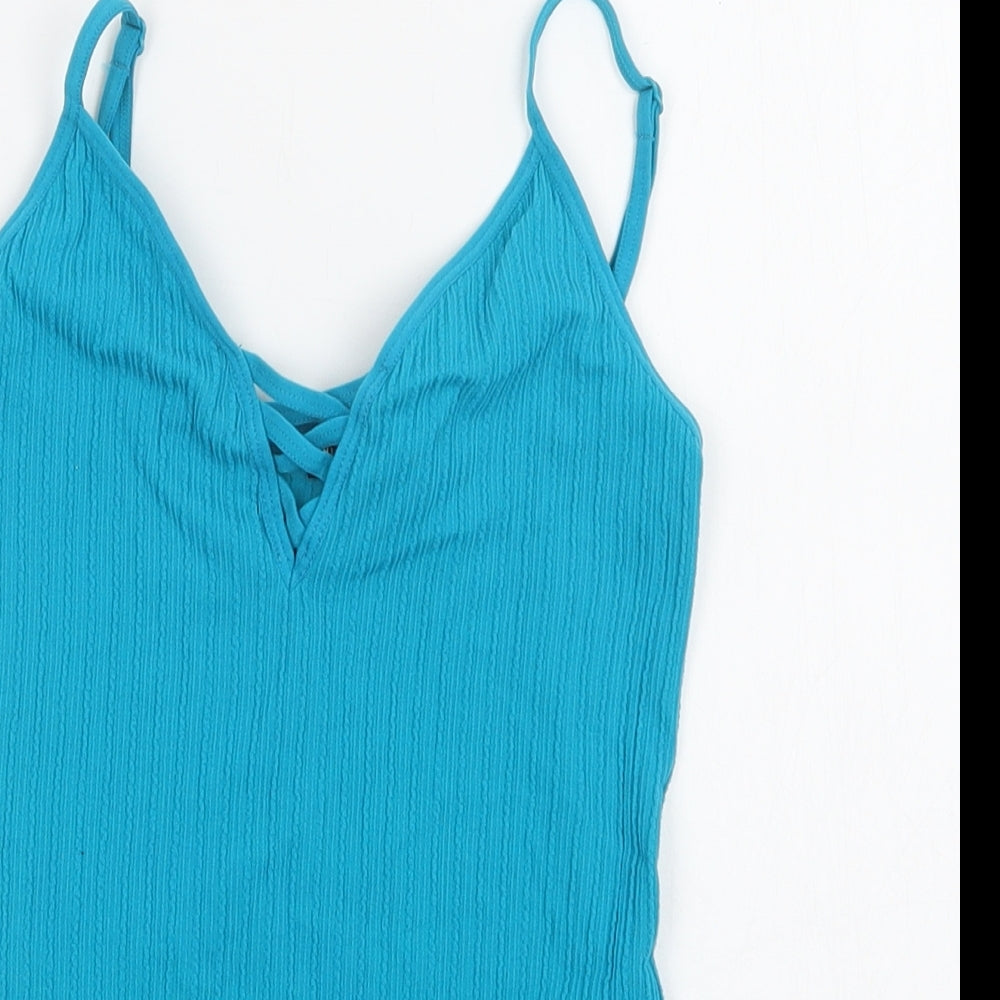 Womens UK Size XS New Look Blue Camisole Blouse
