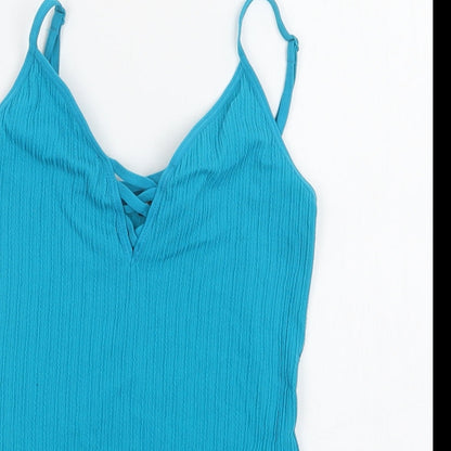 Womens UK Size XS New Look Blue Camisole Blouse