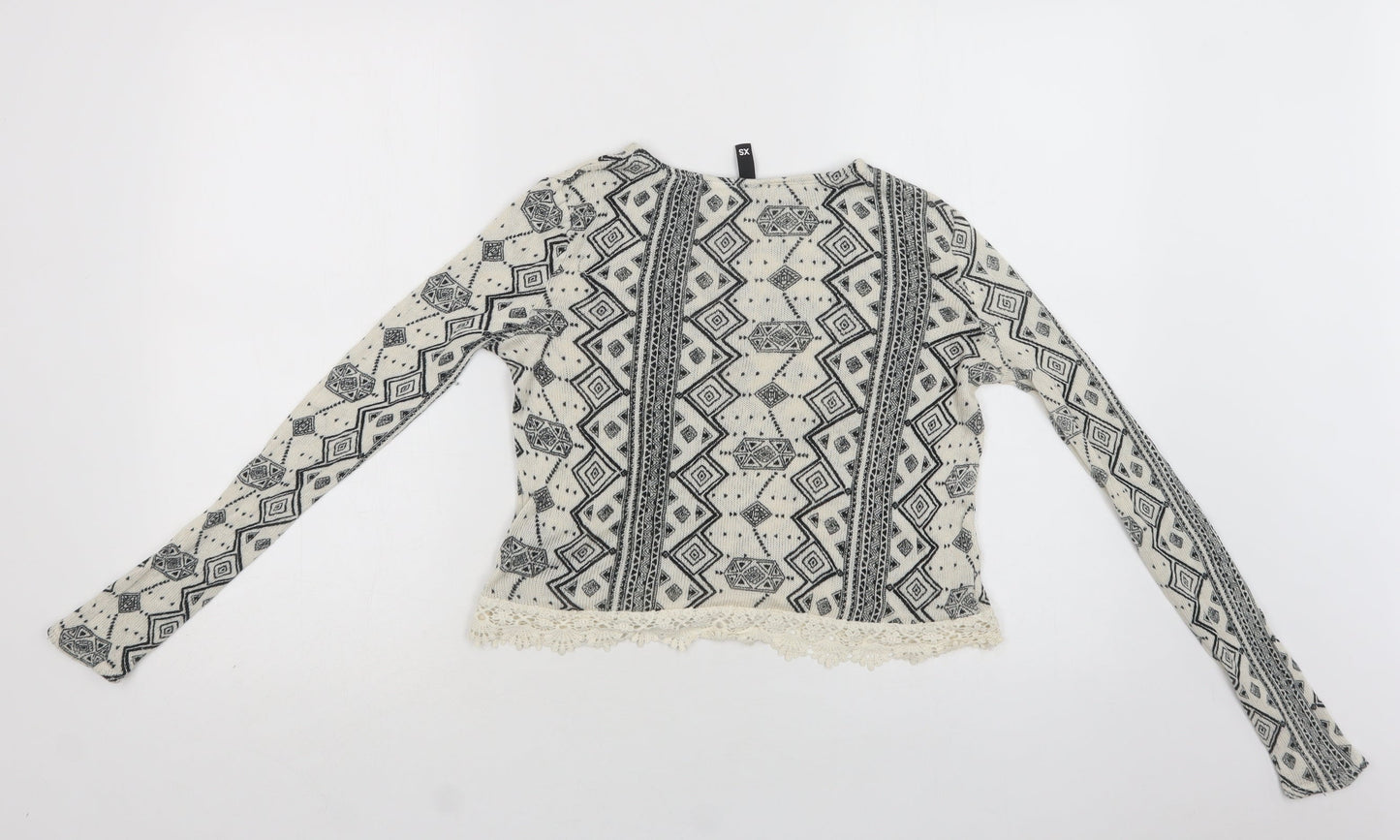 Womens UK Size XS H&M Beige Pullover Jumper