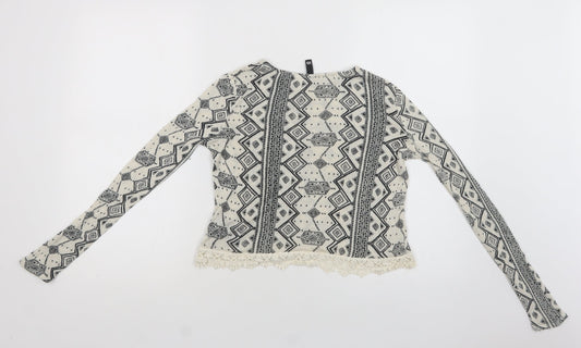 Womens UK Size XS H&M Beige Pullover Jumper
