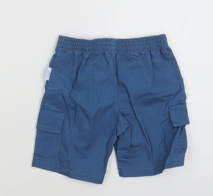 Mini Chic Baby Blue  Cotton Cropped Trousers Size 3-6 Months