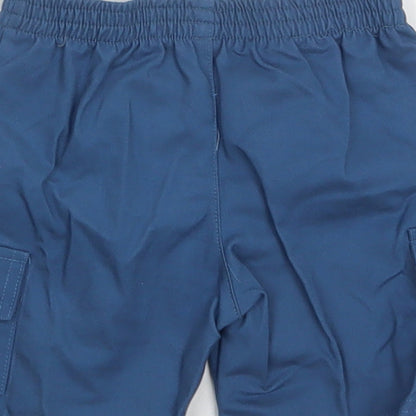Mini Chic Baby Blue  Cotton Cropped Trousers Size 3-6 Months