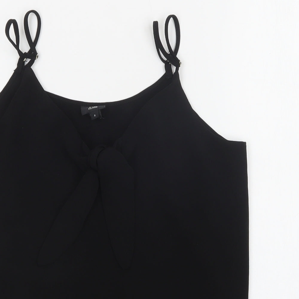 Womens UK Size 6 River Island Black Camisole Blouse