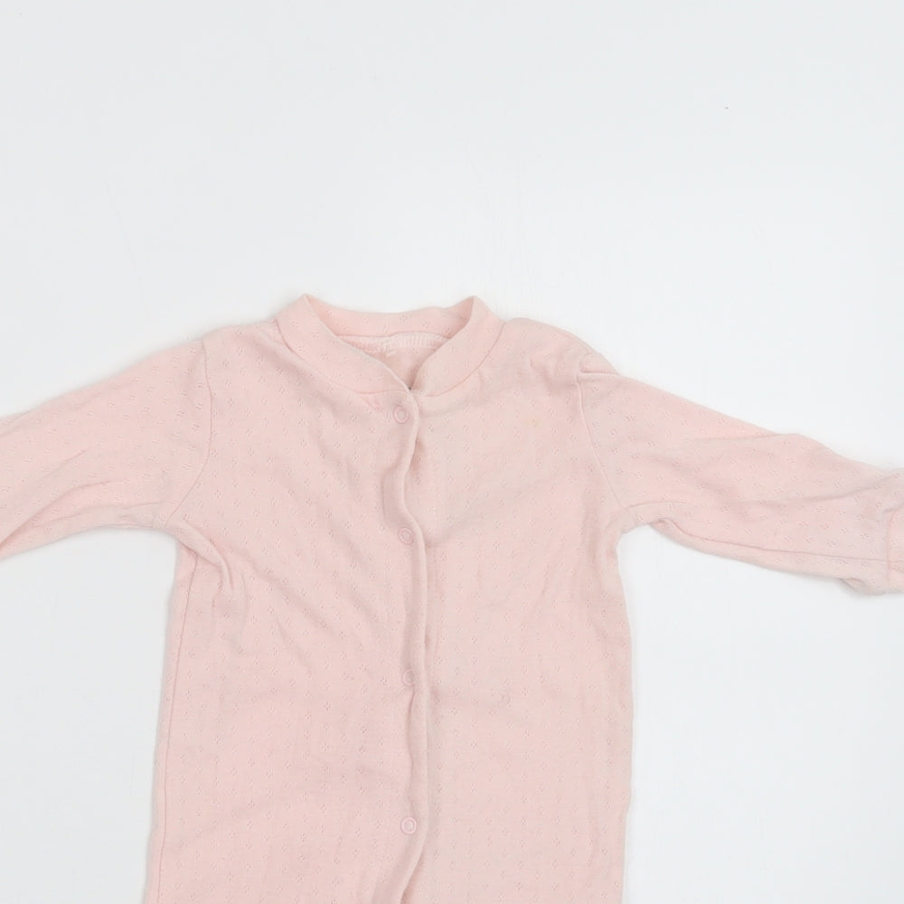 Chick Pea Baby Pink  Cotton Babygrow One-Piece Size 3-6 Months  Snap