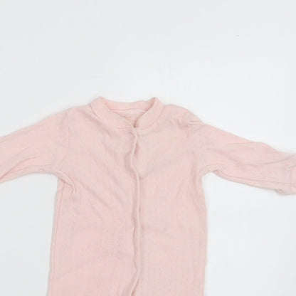 Chick Pea Baby Pink  Cotton Babygrow One-Piece Size 3-6 Months  Snap