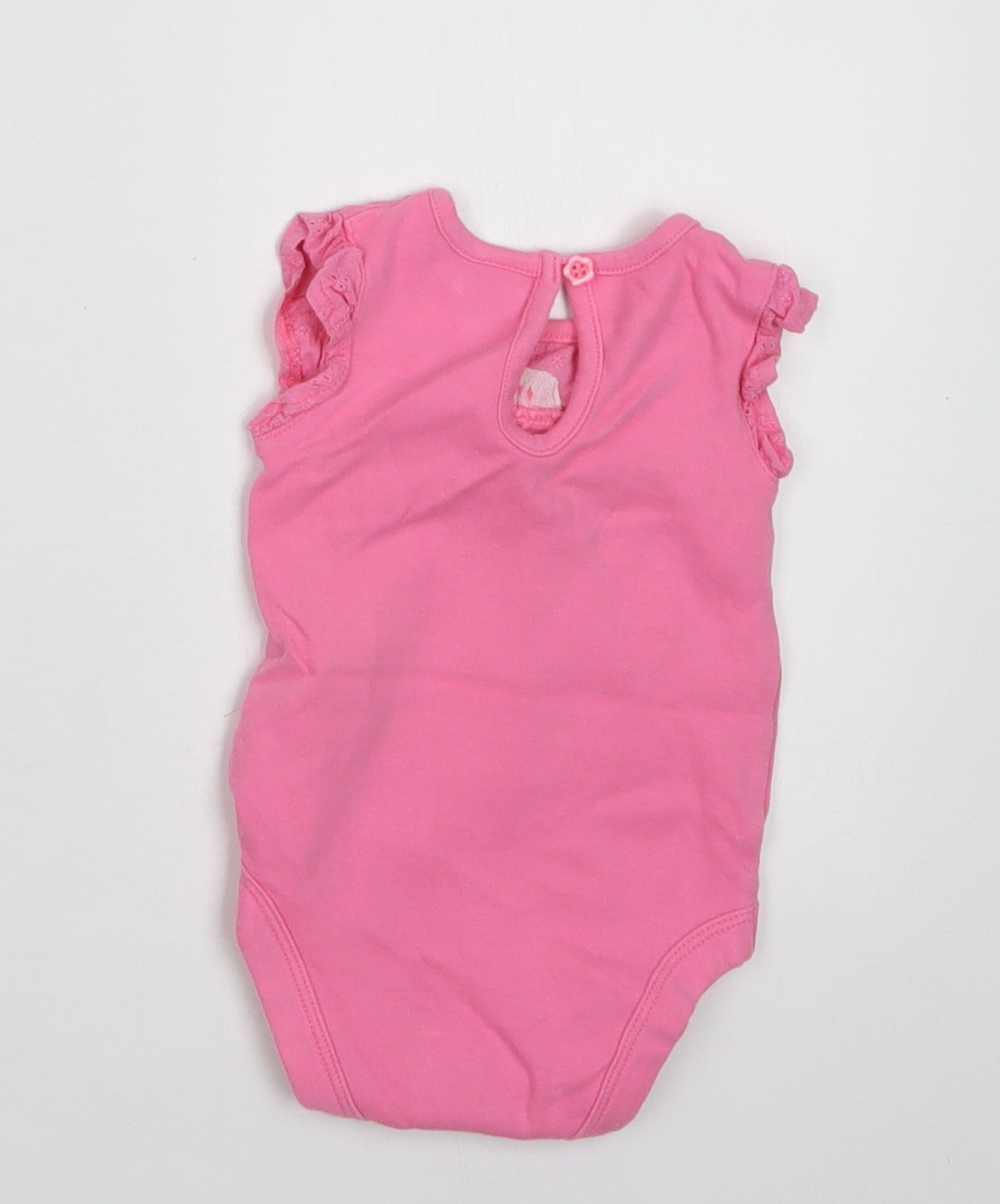 TU Baby Pink  Cotton Romper One-Piece Size 0-3 Months  Snap