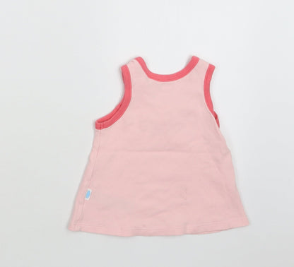 M&S Baby Pink  Cotton A-Line  Size 0-3 Months  Crew Neck  - Teddy Bear