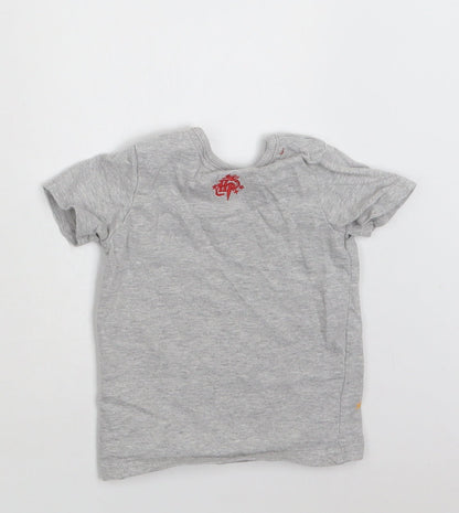 George Baby Green  Cotton Basic T-Shirt Size 6-9 Months Crew Neck Snap - Harry Potter