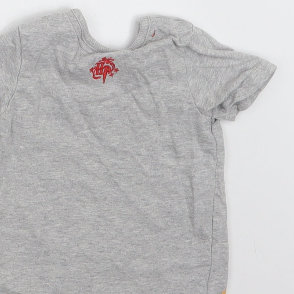 George Baby Green  Cotton Basic T-Shirt Size 6-9 Months Crew Neck Snap - Harry Potter