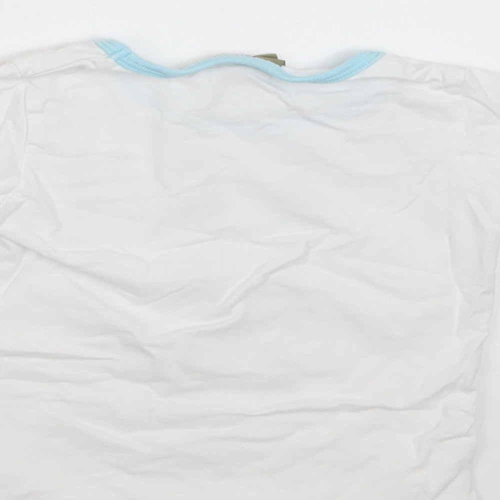 Little Rufus Baby White  Cotton Basic Polo Size 6-9 Months Crew Neck  - Bunnies