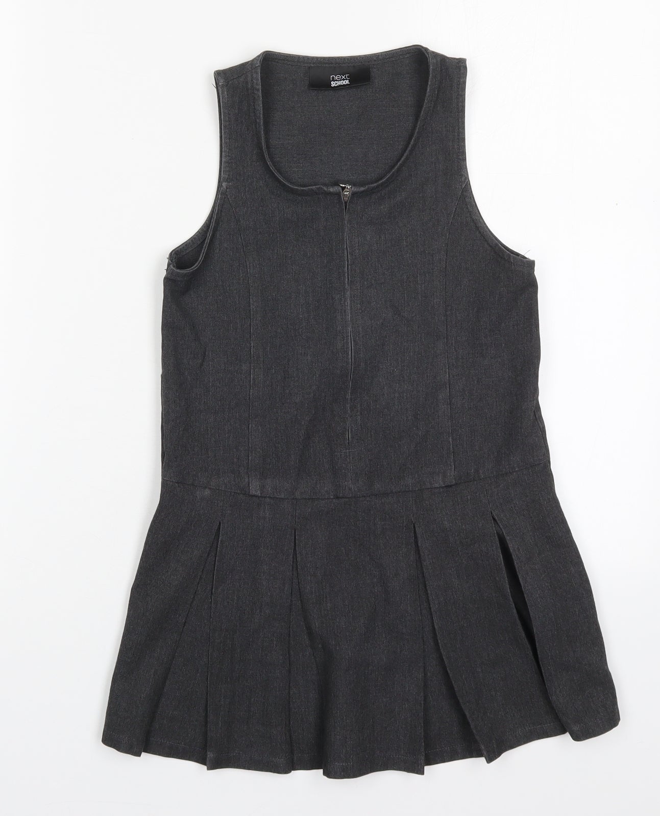 NEXT Girls Grey  Polyester A-Line  Size 5 Years  Round Neck Zip