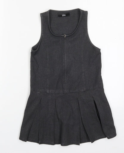 NEXT Girls Grey  Polyester A-Line  Size 5 Years  Round Neck Zip