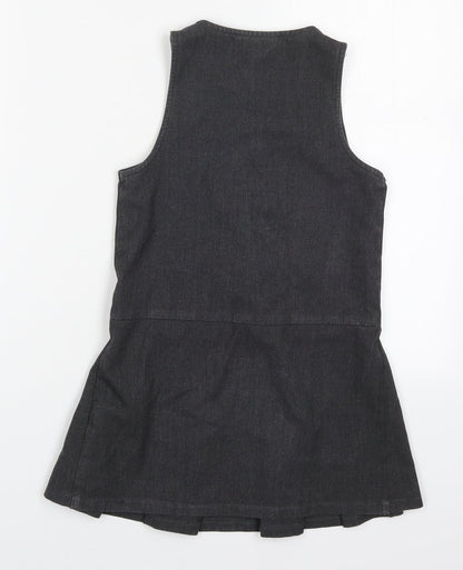 NEXT Girls Grey  Polyester A-Line  Size 5 Years  Round Neck Zip