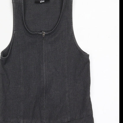 NEXT Girls Grey  Polyester A-Line  Size 5 Years  Round Neck Zip