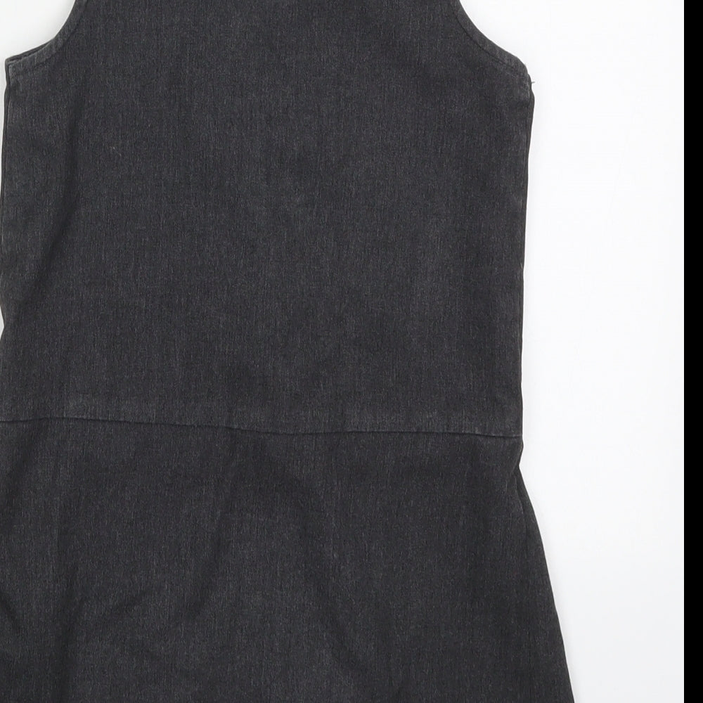 NEXT Girls Grey  Polyester A-Line  Size 5 Years  Round Neck Zip