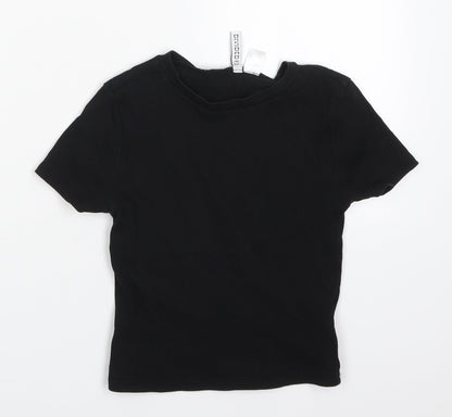 Womens UK Size S H&M Black Basic T-Shirt