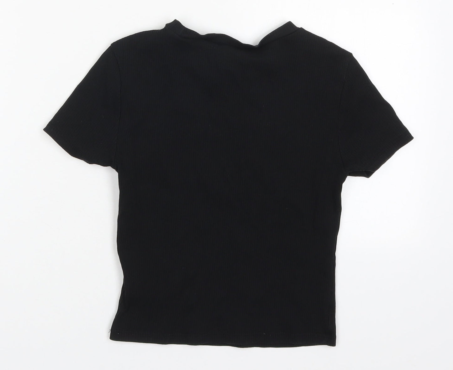 Womens UK Size S H&M Black Basic T-Shirt