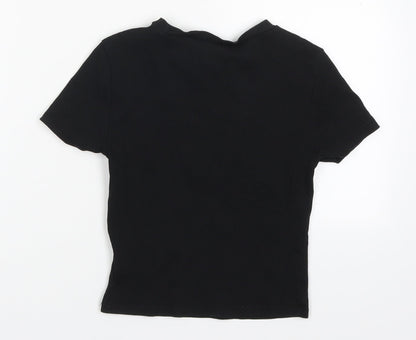 Womens UK Size S H&M Black Basic T-Shirt