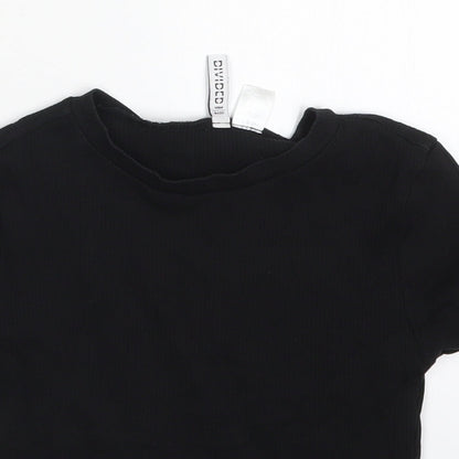 Womens UK Size S H&M Black Basic T-Shirt