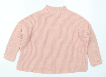 Womens UK Size 4 Topshop Pink Pullover Jumper