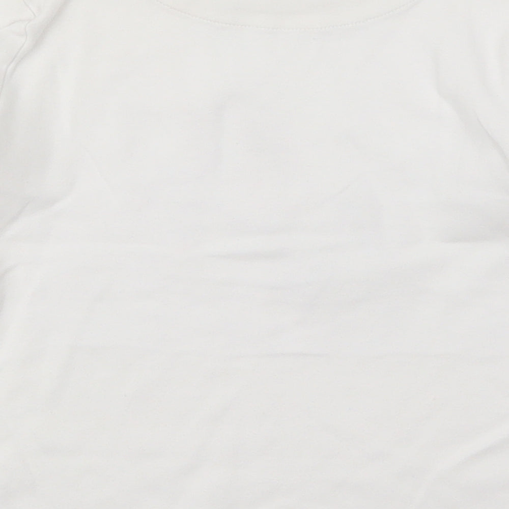 John Lewis Girls White Solid Cotton Top Pyjama Top Size 8 Years  Pullover - Unicorn Purple