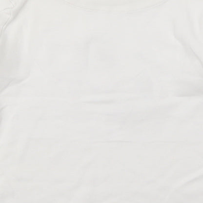 John Lewis Girls White Solid Cotton Top Pyjama Top Size 8 Years  Pullover - Unicorn Purple