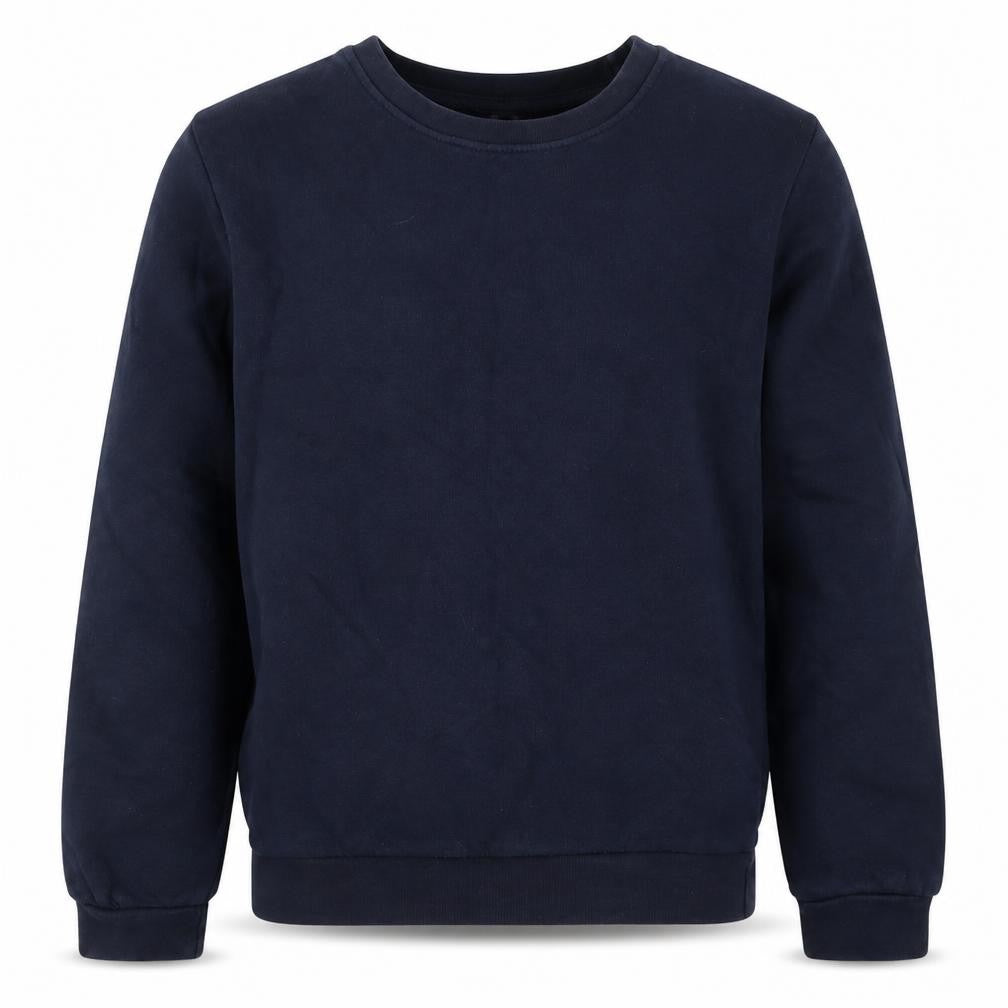 Front view of Smart Start boys’ blue cotton pullover sweatshirt, size 8-9, years pullover