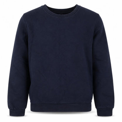 Front view of Smart Start boys’ blue cotton pullover sweatshirt, size 8-9, years pullover