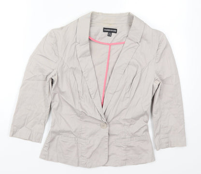Waehouse Womens Grey   Jacket  Size 8  Button