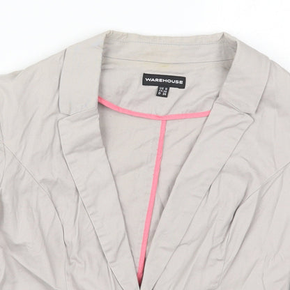 Waehouse Womens Grey   Jacket  Size 8  Button