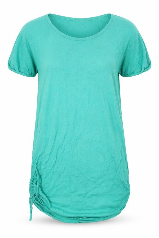 Womens UK Size 10 H&M Green Basic T-Shirt