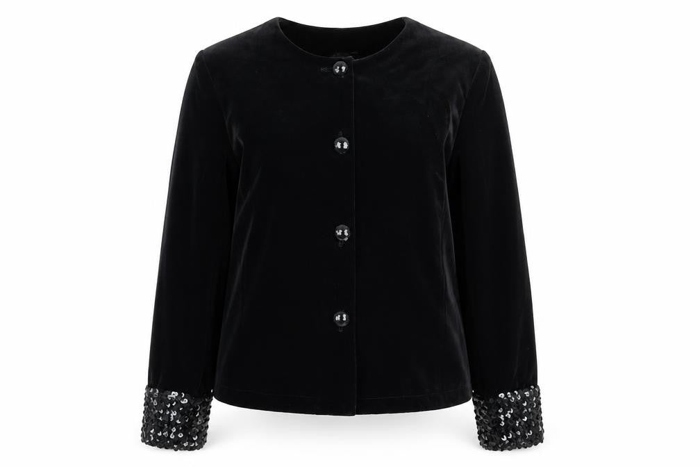 Classics Womens Black   Jacket  Size 12  Button