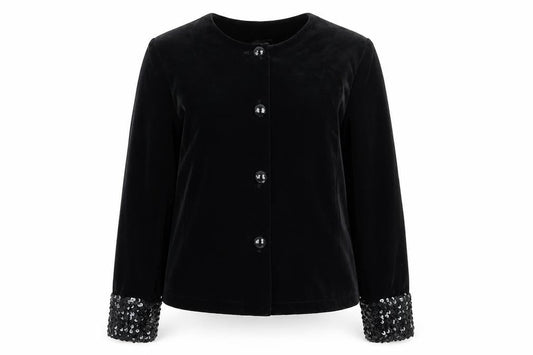 Classics Womens Black   Jacket  Size 12  Button