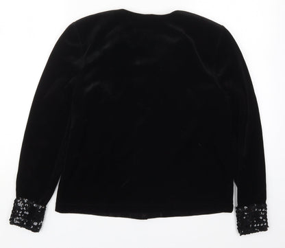 Classics Womens Black   Jacket  Size 12  Button