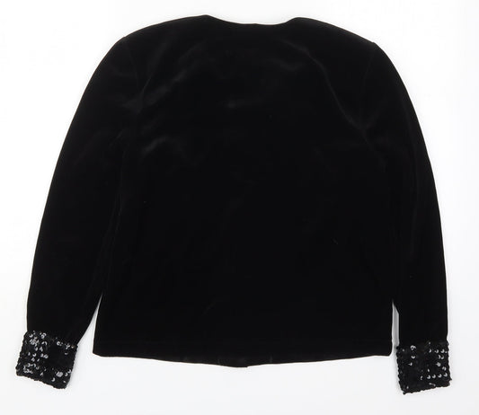 Classics Womens Black   Jacket  Size 12  Button