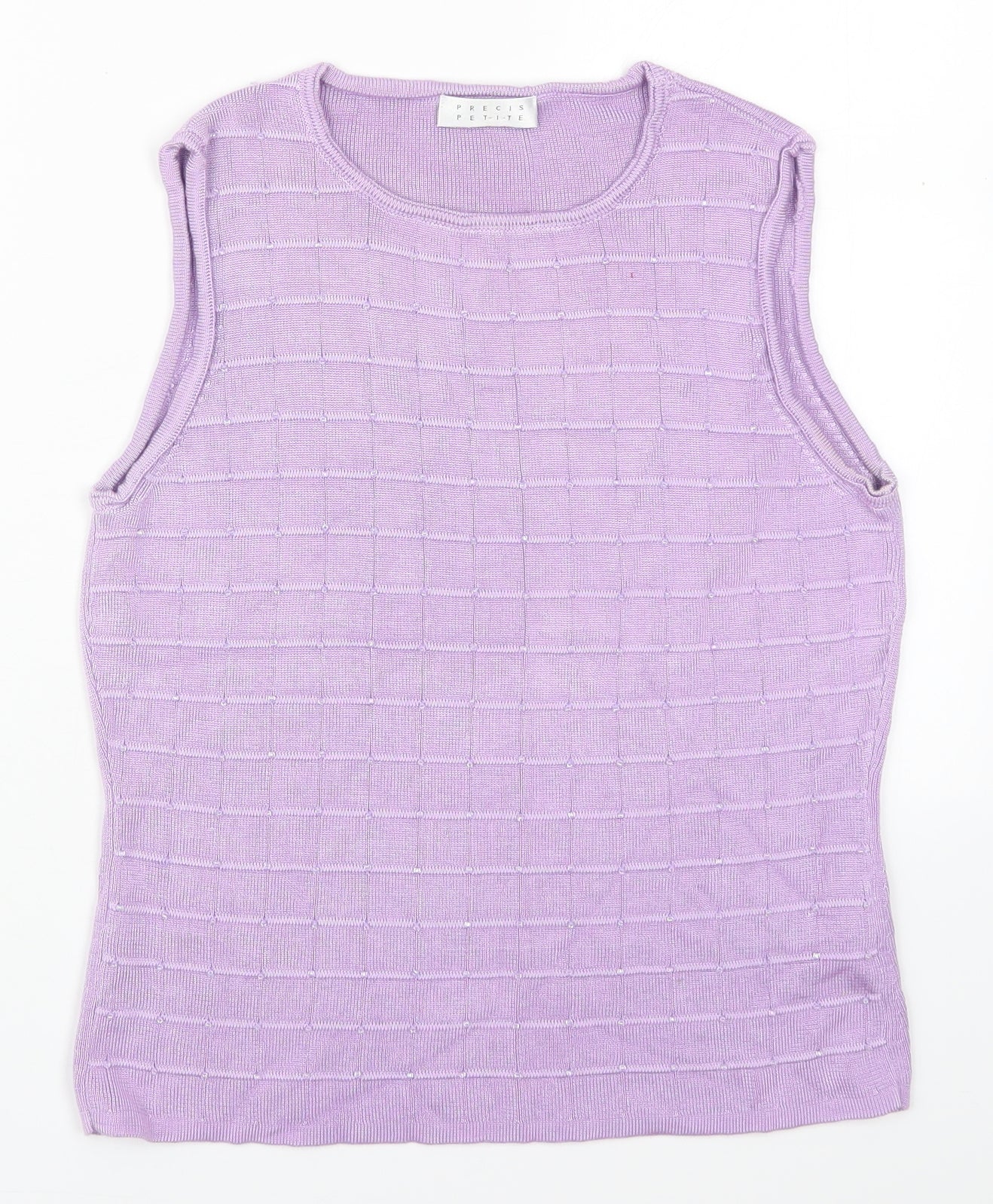 Womens UK Size M Precis Purple Basic Tank