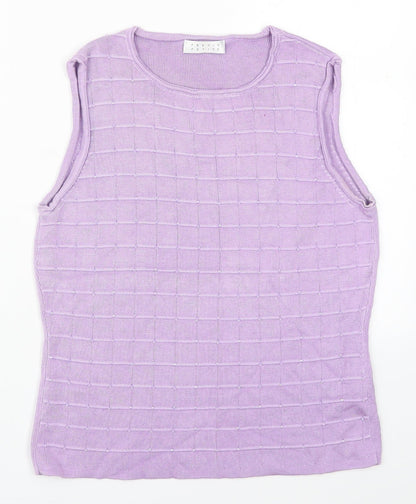 Womens UK Size M Precis Purple Basic Tank
